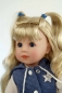 Preview: Schildkröt Stehpuppe Yella 46 cm blonde Haare